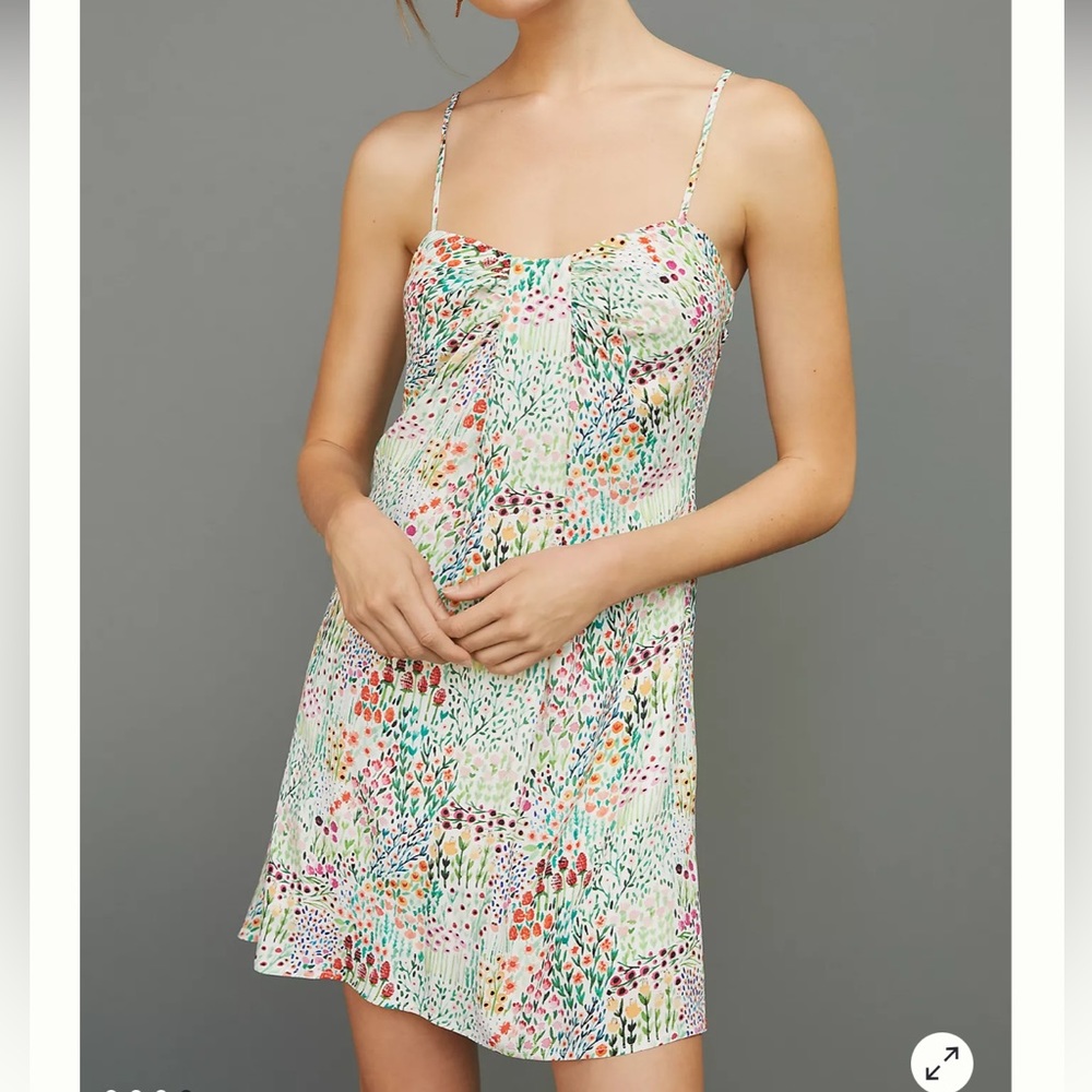 Anthropologie Hutch Ditsy-Printed Mini Dress